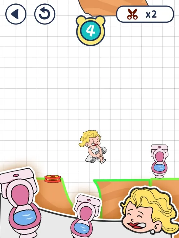 Capturas de pantalla de Toilet Puzzle：Slice Bridge 2D iPad 