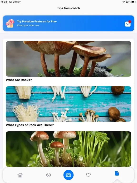 Tangkapan layar Mushroom Identifier:AI Scanner iPad 