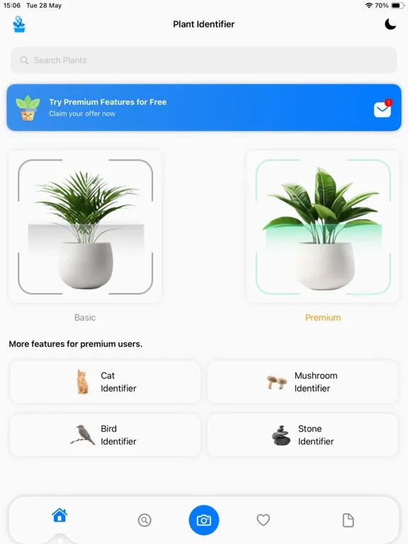 Tangkapan layar Plant Identifier: AI Scanner iPad 