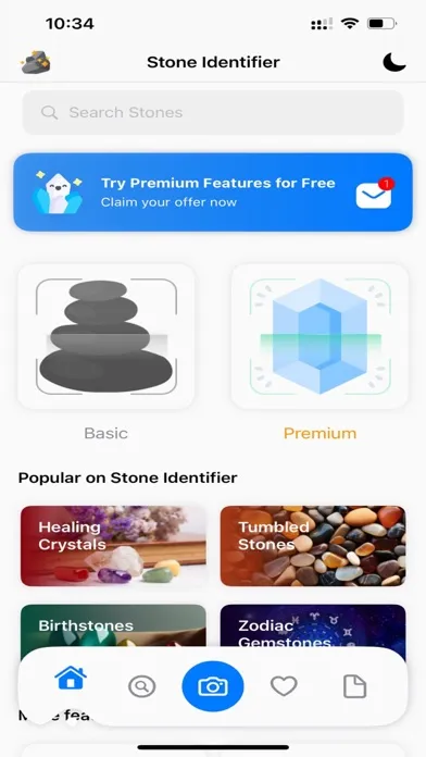 Tangkapan layar Stone Identifier: AI Scanner