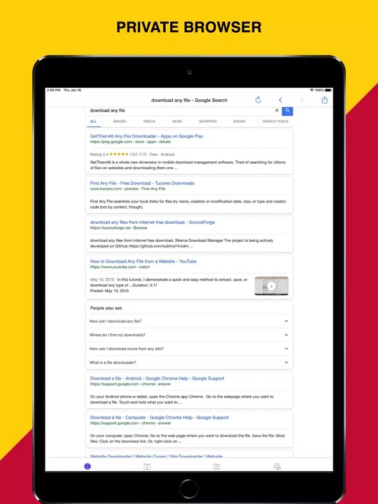 Browser & Offline Files iPad  স্ক্রিনশট