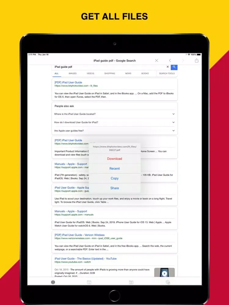 Browser & Offline Files iPad  স্ক্রিনশট