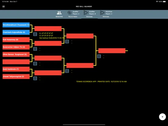 Ảnh chụp màn hình của Tennis ScoreBox iPad 