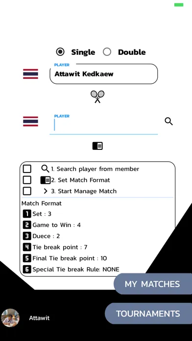Ảnh chụp màn hình của Tennis ScoreBox
