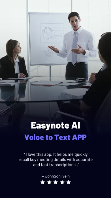 ภาพหน้าจอของ Easynote AI: Speech-to-Text