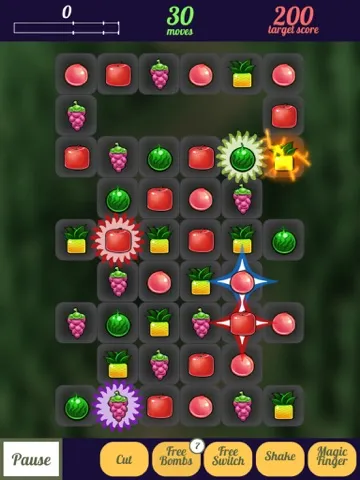 Happy Fruit Match Three iPad  Screenshots