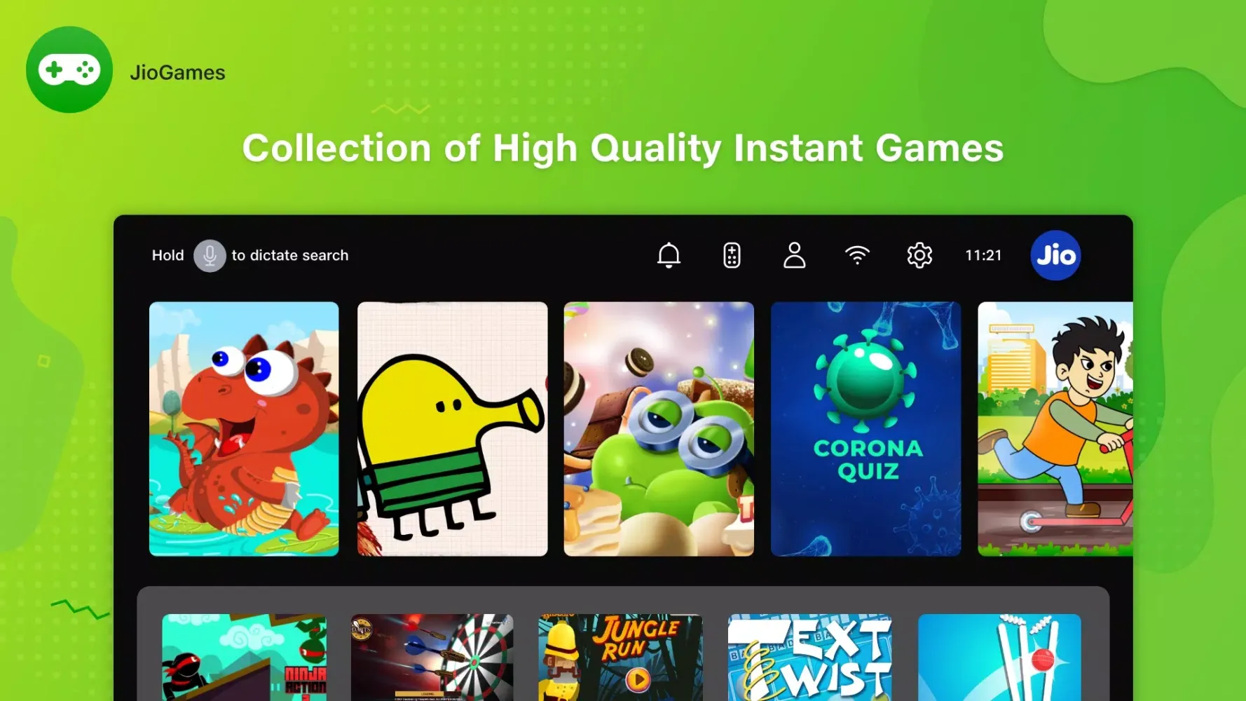 Tangkapan skrin JioGames