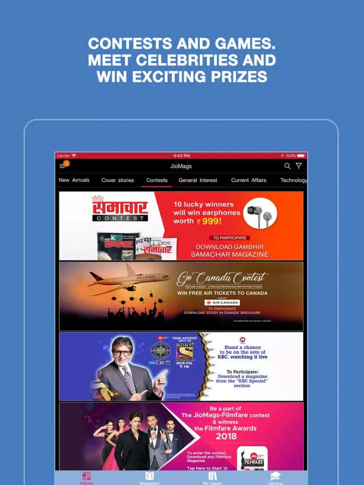 JioMags iPad  Screenshots