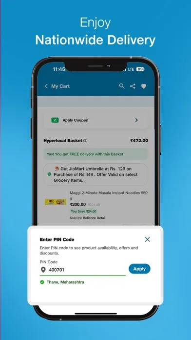 Captures d'écran de JioMart Online Shopping App