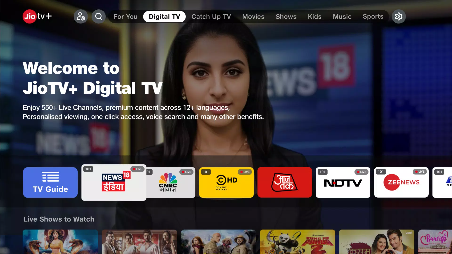 Jiotv+ Screenshots