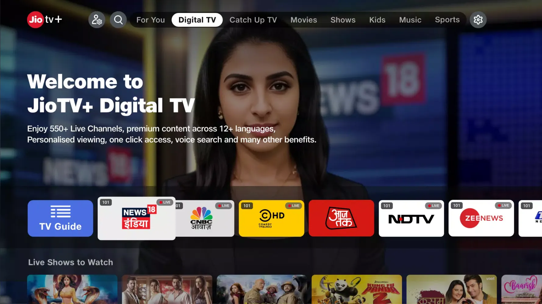 Jiotv+ Screenshots