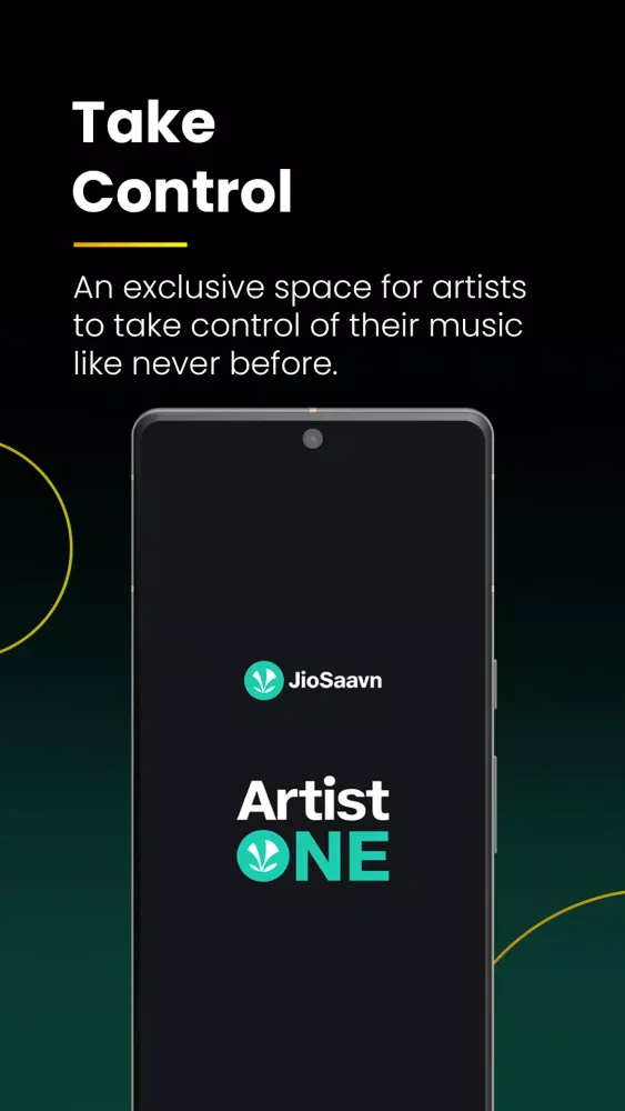 Tangkapan skrin JioSaavn ArtistOne