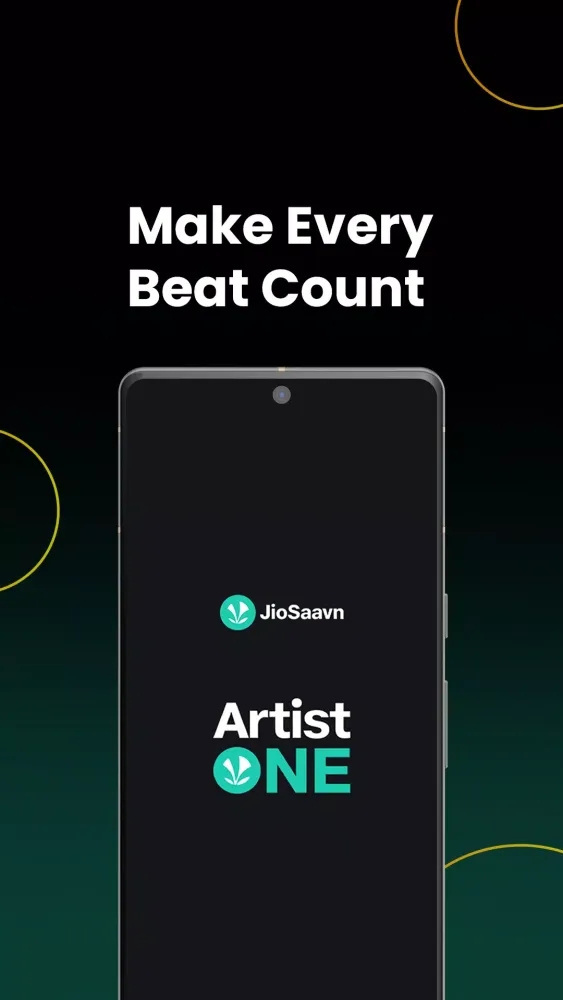 Tangkapan skrin JioSaavn ArtistOne