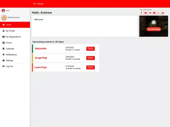Ảnh chụp màn hình của BASC Mobile App iPad 