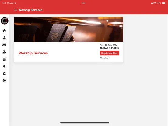 Tangkapan layar Cross Centred Community Church iPad 