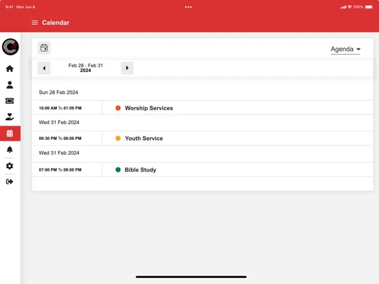 Tangkapan layar Cross Centred Community Church iPad 