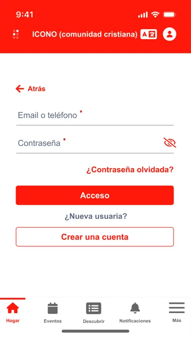 Скриншоты ICONO (comunidad cristiana)