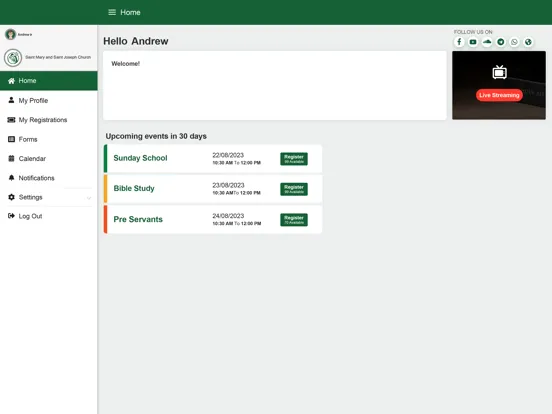 St Mary and St Joseph’s Church iPad  Screenshots
