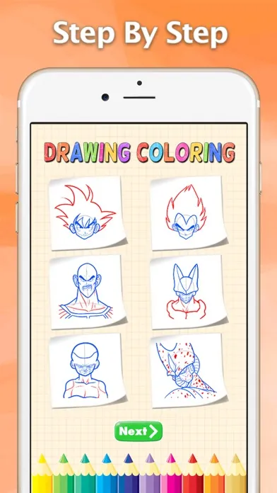Tangkapan skrin How to Draw for Dragon Ball Z Drawing and Coloring