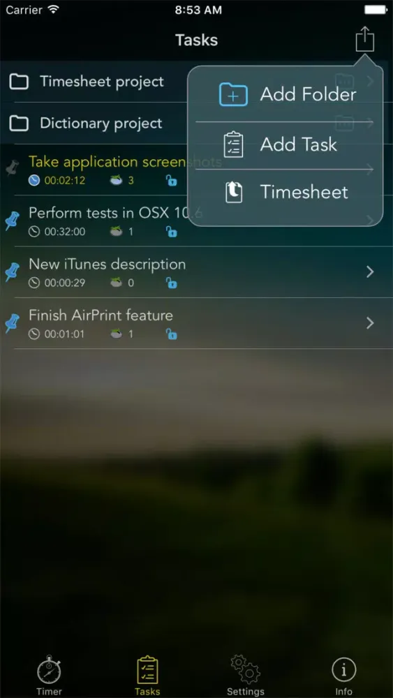 Zrzuty ekranu Timesheet - Work Tracker