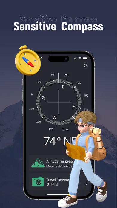 Capturas de tela do Altitude Meter - Compass