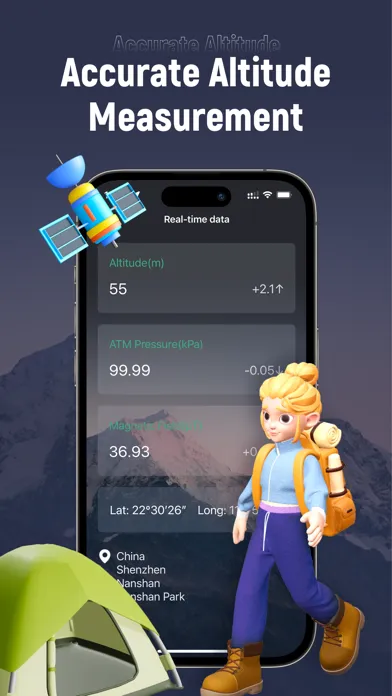 Capturas de tela do Altitude Meter - Compass