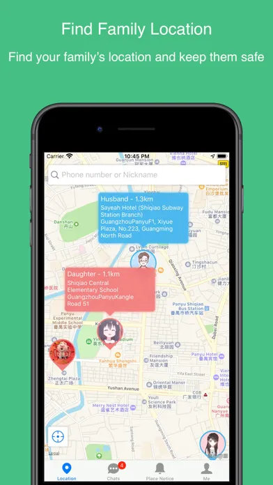 Tangkapan layar Guardian Find Friends & Family