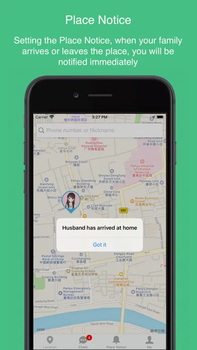 Tangkapan layar Guardian Find Friends & Family