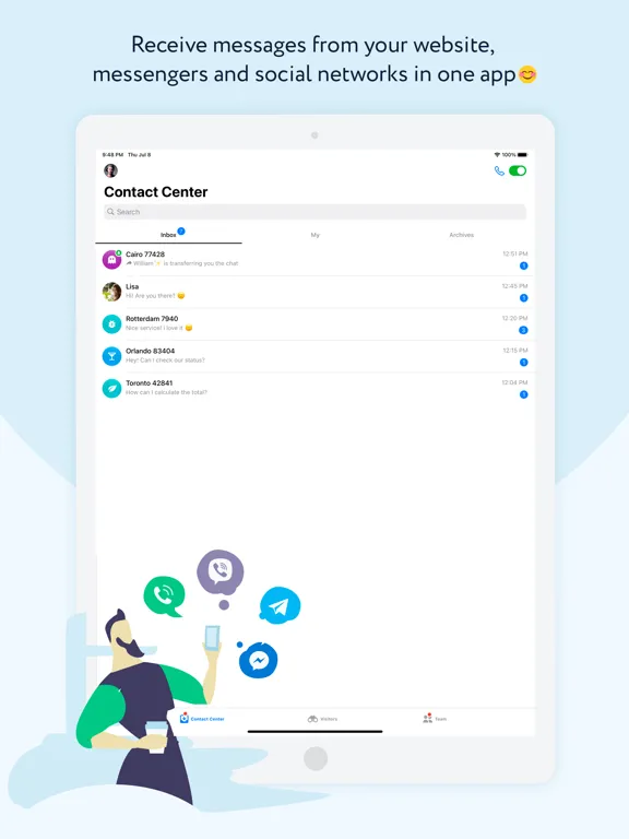 JivoChat iPad  Ekran Görüntüleri