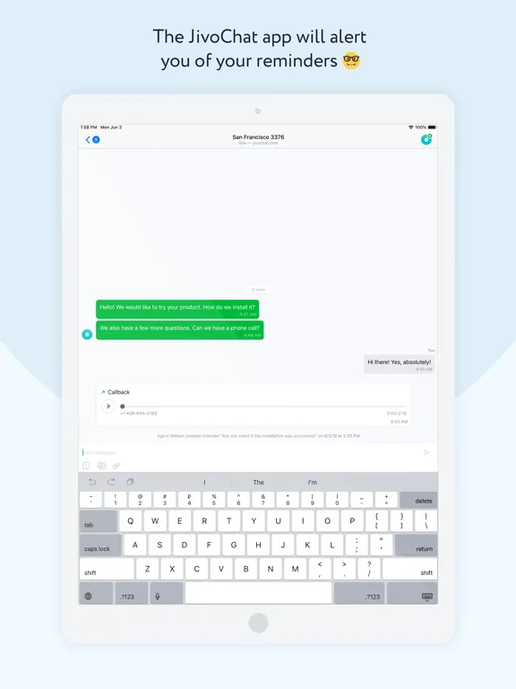 JivoChat iPad  Ekran Görüntüleri