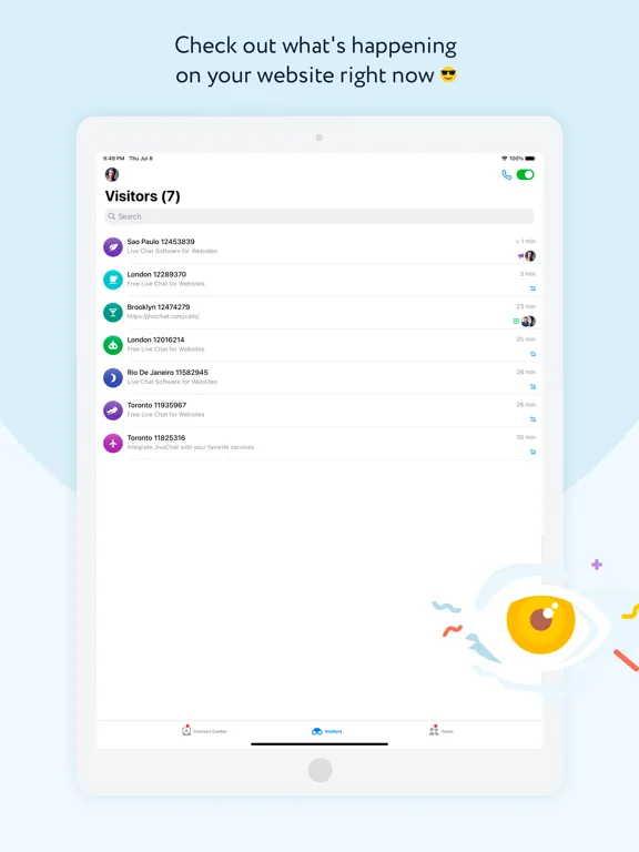 JivoChat iPad  Ekran Görüntüleri