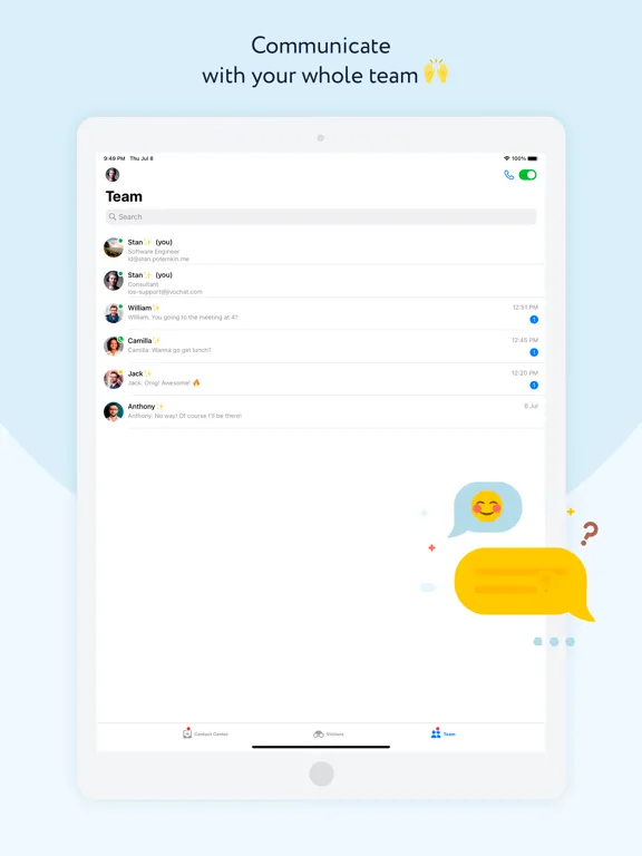 JivoChat iPad  Ekran Görüntüleri
