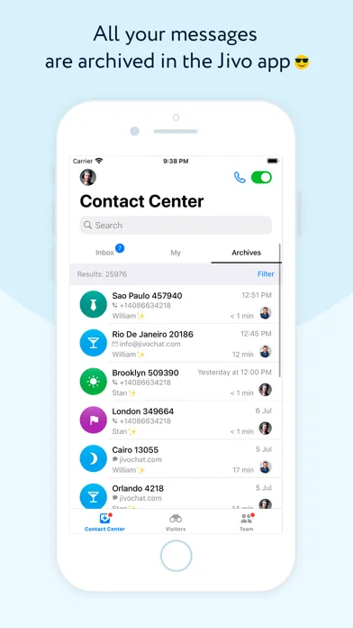 JivoChat Ekran Görüntüleri