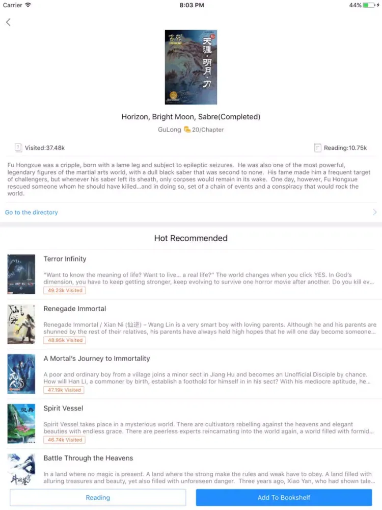 Capturas de pantalla de XianXia-fantasy,martial novels iPad 