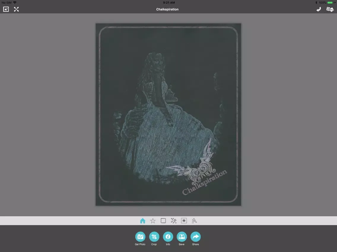 Tangkapan layar Chalkspiration iPad 