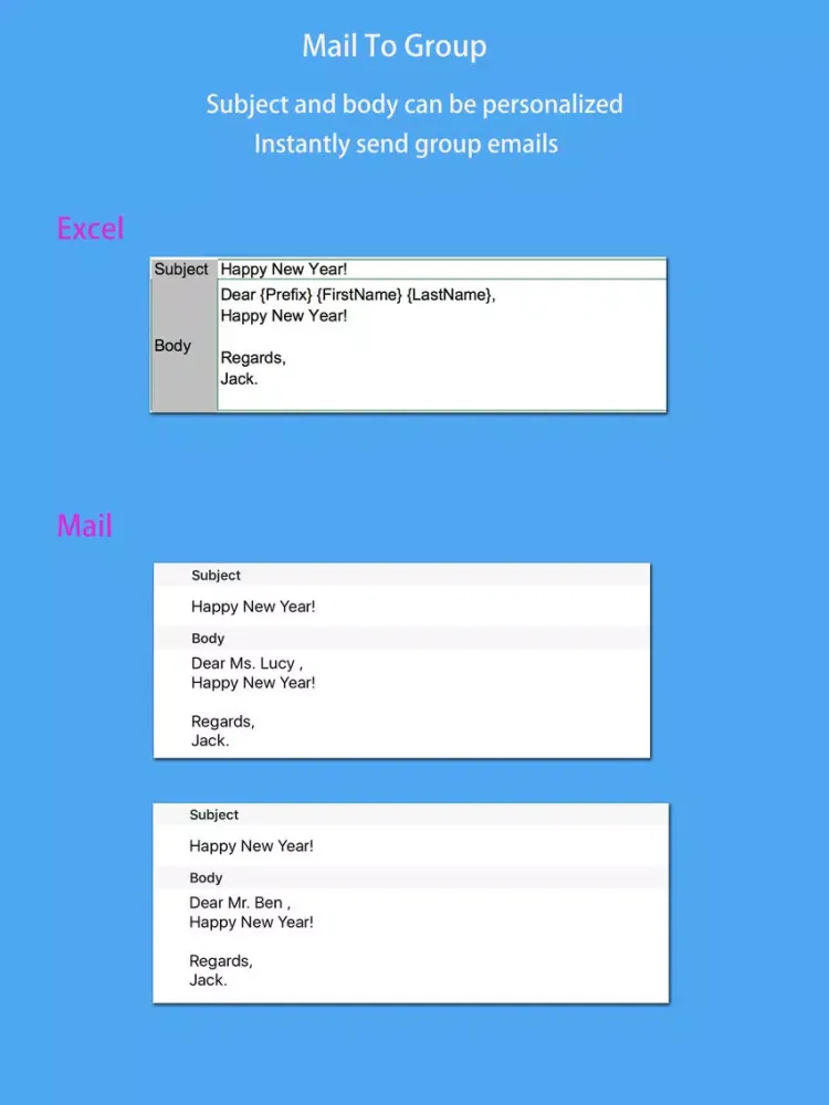 Group Email - Mail To Group iPad  स्क्रीनशॉट