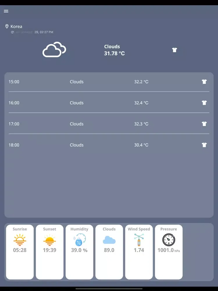 Weather Fit - Suitable clothes iPad  Screenshots