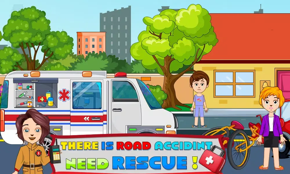 Tangkapan layar My Firefighter kids Fire Truck