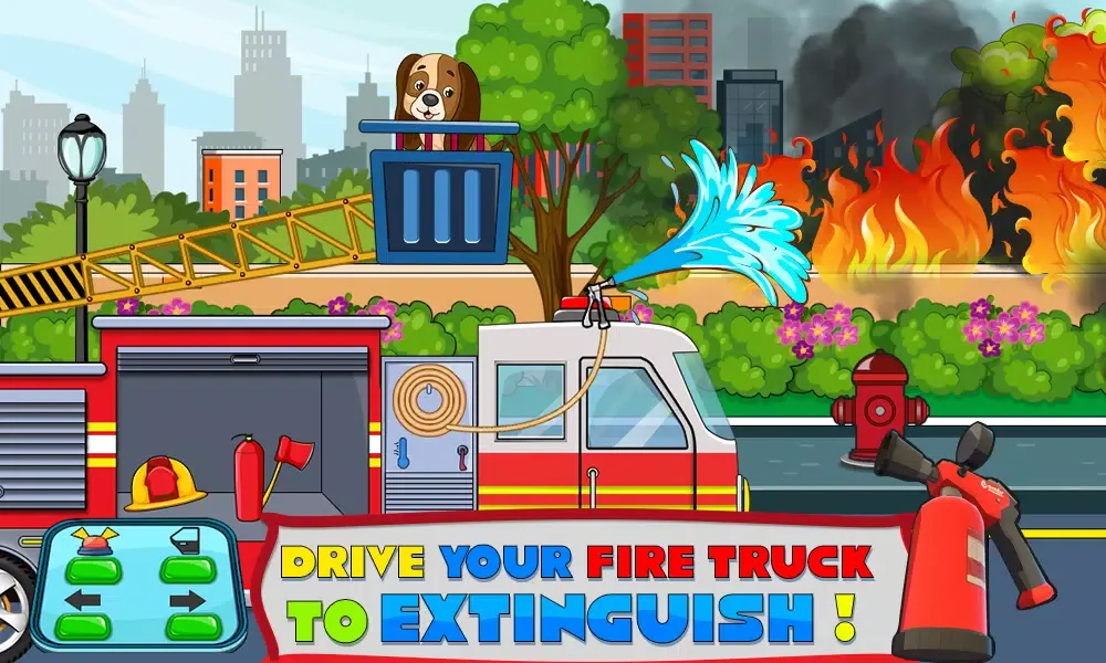 Tangkapan layar My Firefighter kids Fire Truck