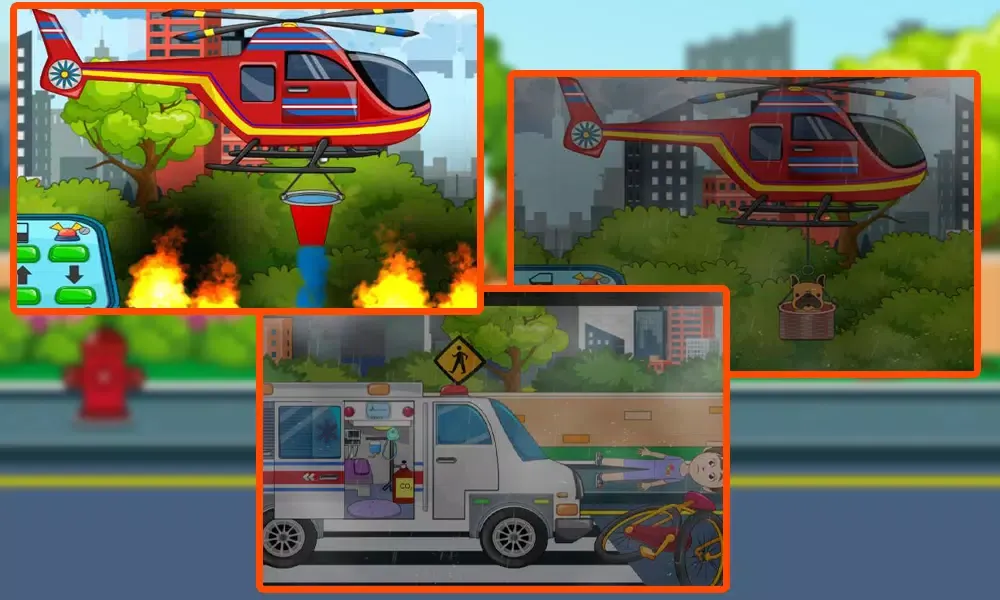 Tangkapan layar My Firefighter kids Fire Truck
