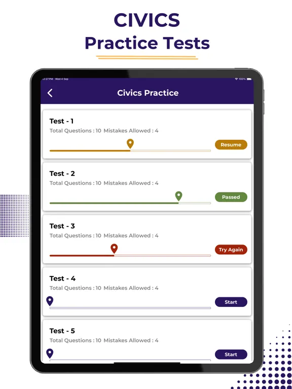 US Citizenship Study Guide iPad  Ekran Görüntüleri