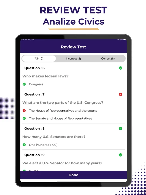 US Citizenship Study Guide iPad  Ekran Görüntüleri