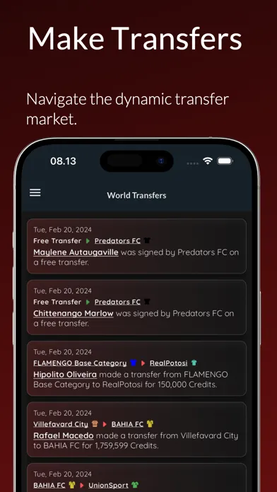 Tangkapan layar MYFM - Online Football Manager