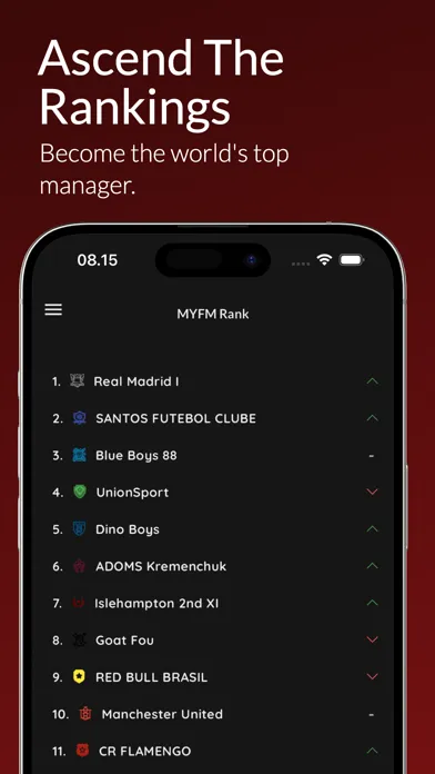 Tangkapan layar MYFM - Online Football Manager