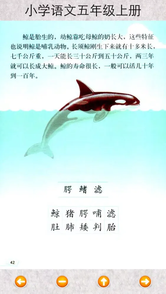 Zrzuty ekranu 小学语文五年级上