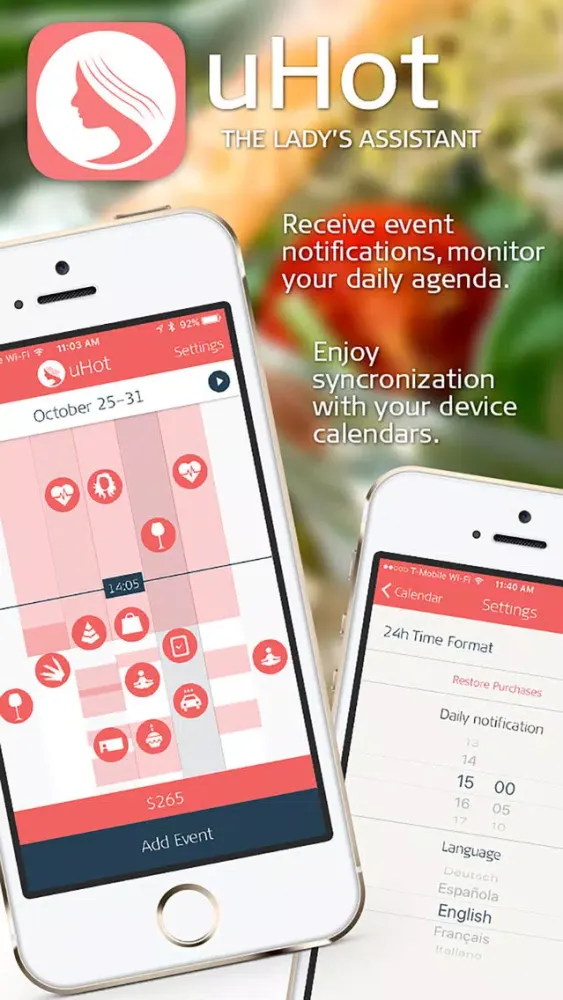 Capturas de tela do uHot – Organizer and Calendar for Professional Women