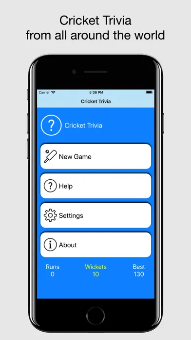 ภาพหน้าจอของ Cricket Trivia - Quiz Game