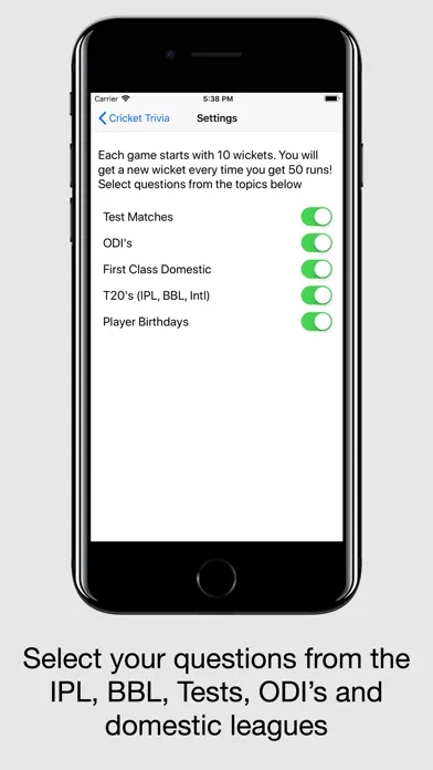 ภาพหน้าจอของ Cricket Trivia - Quiz Game