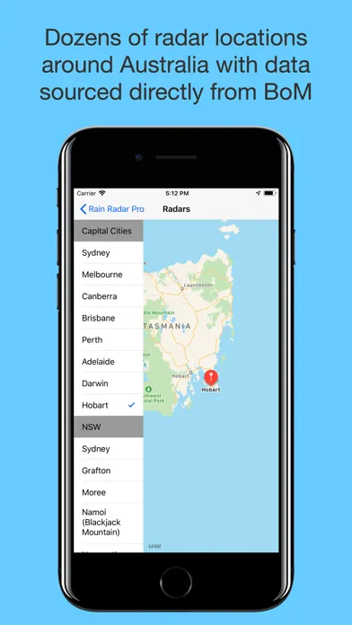 ภาพหน้าจอของ Rain Radar Pro - Aus Weather
