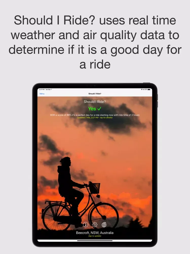 Should I Ride? iPad  سکرین شاٹس